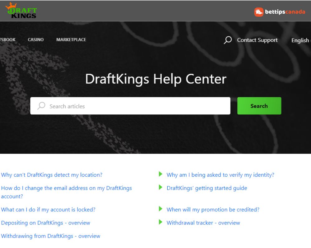 Help Center Draft Kings
