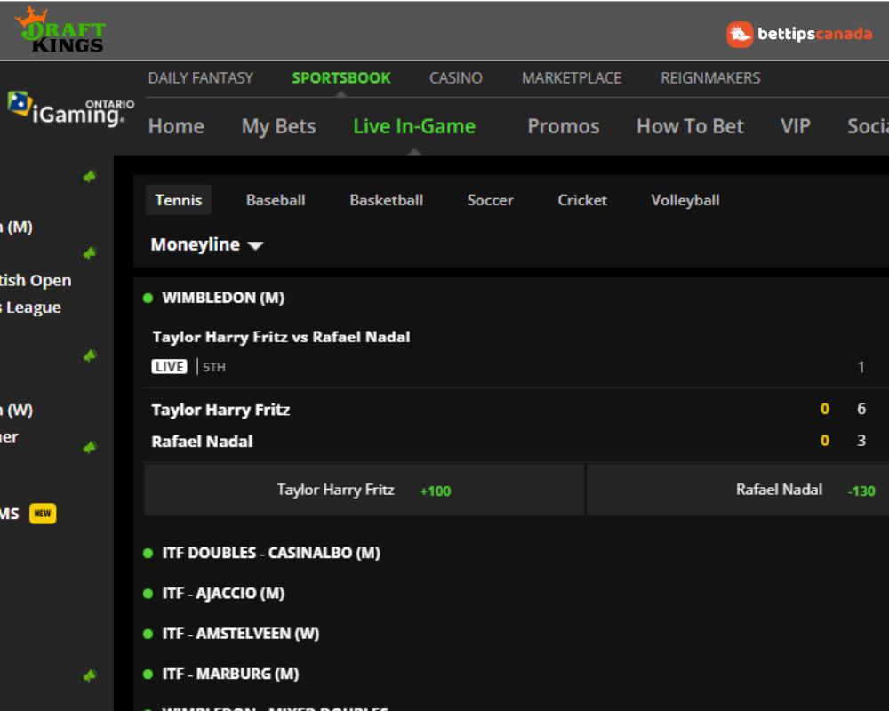 MoneyLine Draft Kings