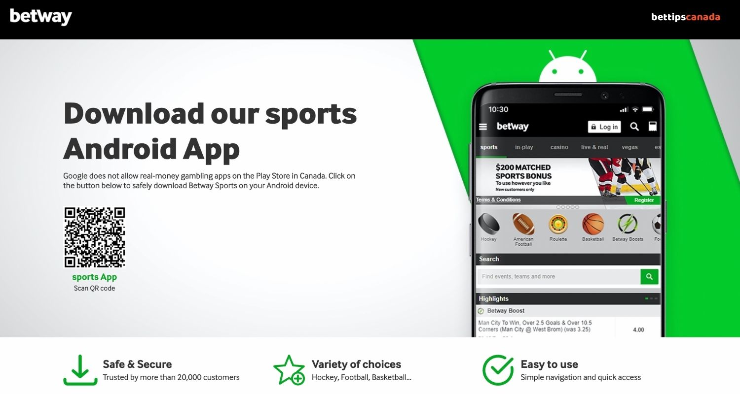 Android Google Store Betway Canada App