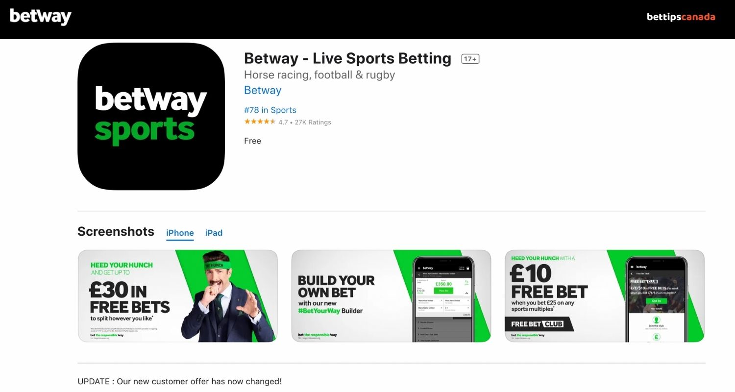 Apple Store Betway Canada App Review